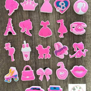 Barbie Croc Charms | Barbie | Pink Croc Charms | Pink | Croc Charms | Shoe Charms | Shoe Clips | Charms | Gifts | Stocking fillers |
