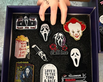 Badges | Pins | Broaches | Horror | Horror Movies | Halloween | Badge | Gifts | stocking fillers | Secret Santa gifts