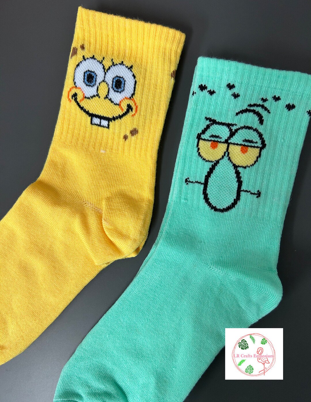 Spongebob Socks Socks Gifts Socks Autumn Winter Essentials Christmas Gifts Unisex Gifts Etsy UK