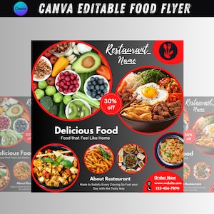Ulotka o jedzeniu, Ulotka o restauracji, Ulotka o menu z jedzeniem, Ulotka o specjalnej kolacji, Ulotka o kolacji z jedzeniem, Ulotka o zbiórce żywności, Ulotka o jedzeniu karaibskim, Ulotka o brunchu