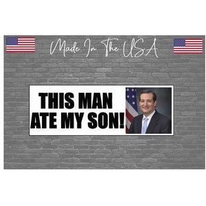 This Man Ate My Son Bumper Sticker Decal 8&quot;
