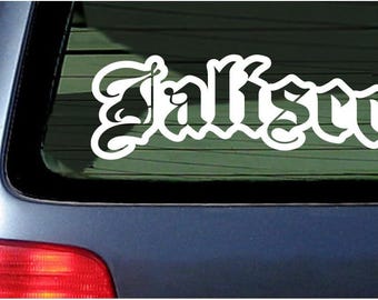 Jalisco Mexico State - White Window Sticker Decal Vinyl Pride 6"
