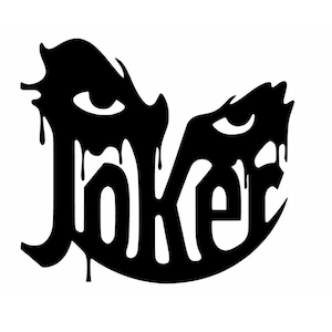 Joker Face Sticker Decal - Joker Ar HAHA Why So Serious 3.5&quot; Choose Color