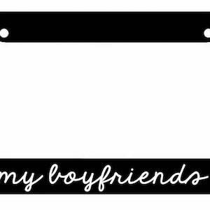 Not my boyfriends car Black License Plate Frame Funny Girly Wakaba JDM girl