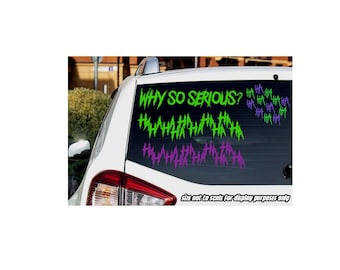 Joker 4 Pack Sticker Decal - Joker Art Why So Serious Car truck SUV Lot