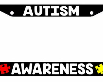 Autism Awareness License Plate Frame Cover for Car Truck SUV