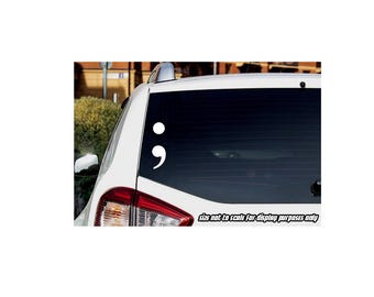 Mental health awareness sticker decal for car truck suv semi colon