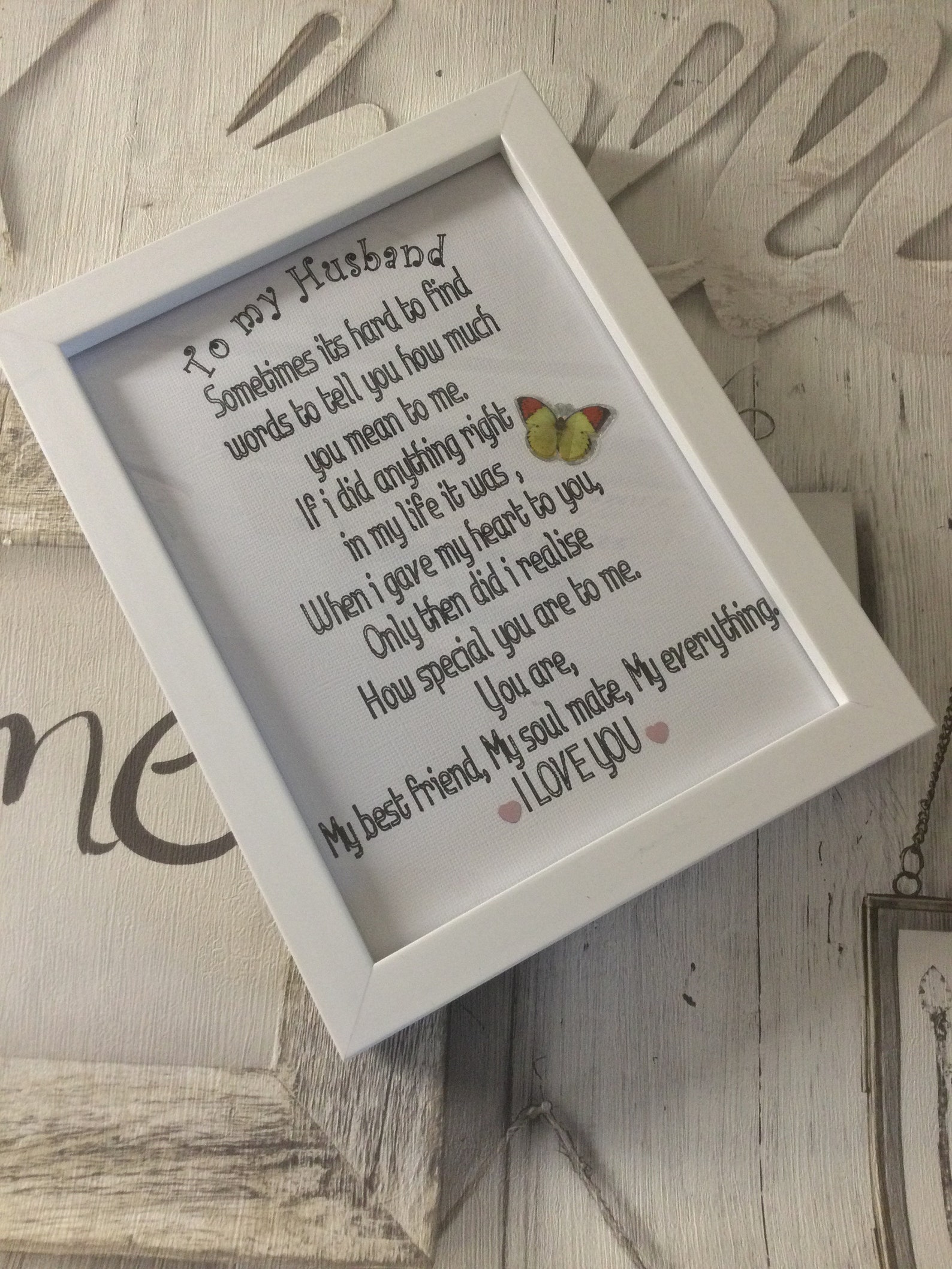 To my husband picture frame poem Etsy