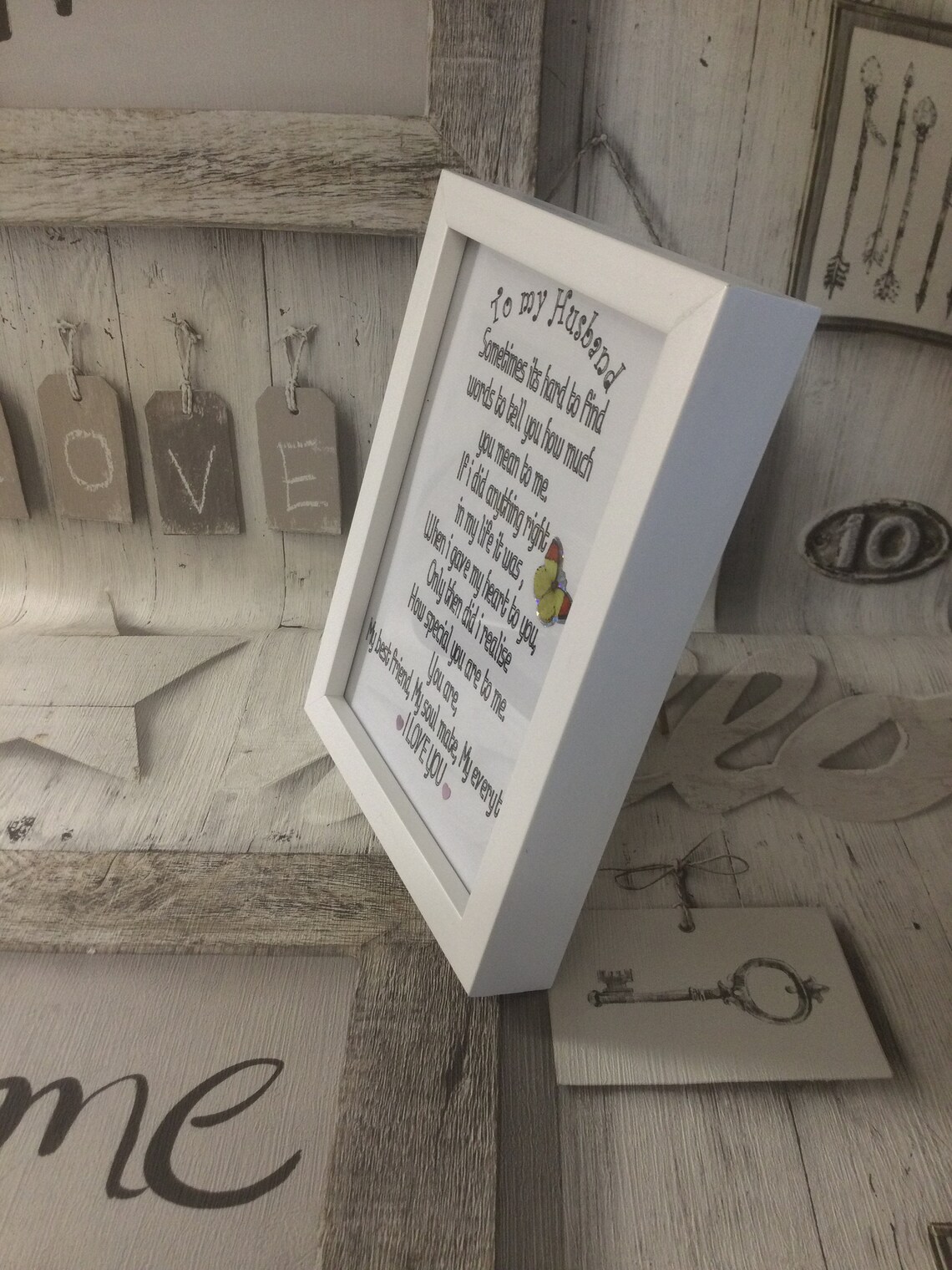To my husband picture frame poem Etsy