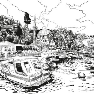 Istanbul Bebek District Drawing Fully Hand Drawn And Signed Etsy Istanbul Bebek District Drawing Fully Hand Drawn And Signed Etsy