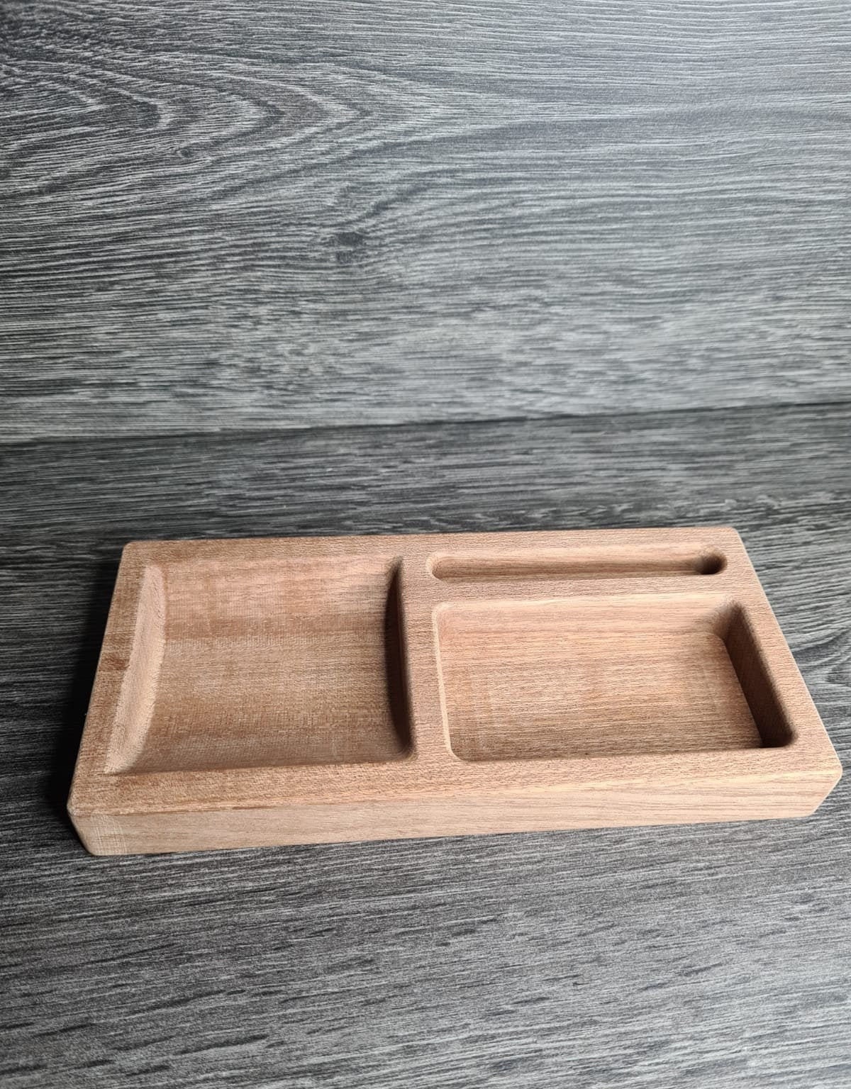 Mahogany Desk Tidy Wooden With Phone Holder Etsy