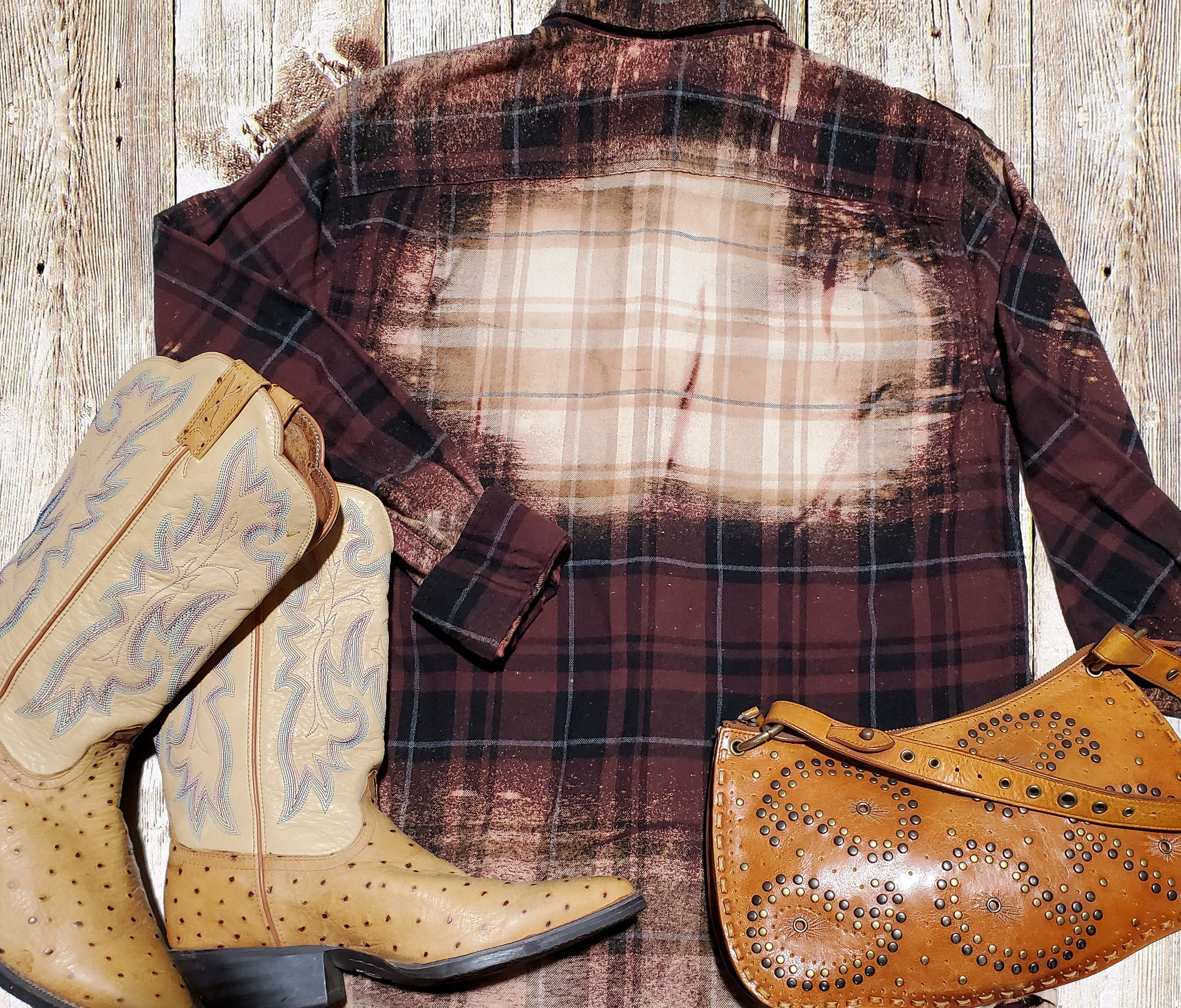 Rustic Wood Background Flannel Western Mock Up Wood Etsy