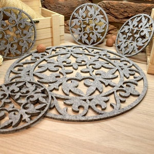 Felt Coasters Set / Drink Coasters / Bar Coasters