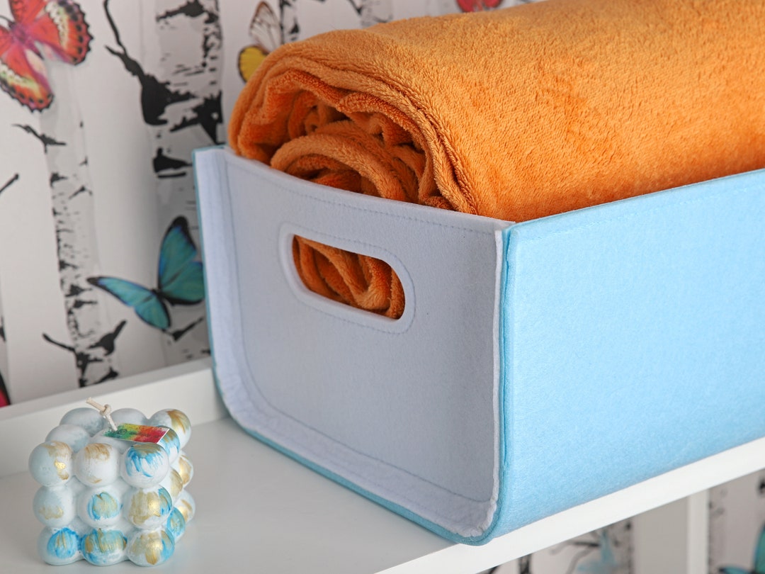 Felt Storage Box / Felt Storage Basket / Long Strong Storage Etsy