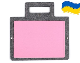 Tablero de fieltro portátil (rosa claro)