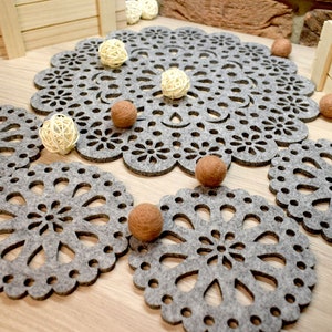 Felt Coasters Set / Drink Coasters / Bar Coasters
