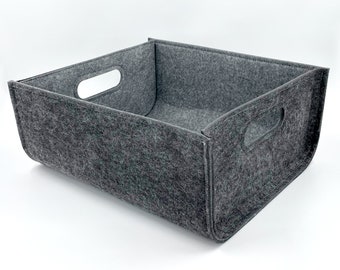 Felt Storage Box / Felt Storage Basket / Long Strong Storage Basket / Clothes storage / Possible in Custom Size