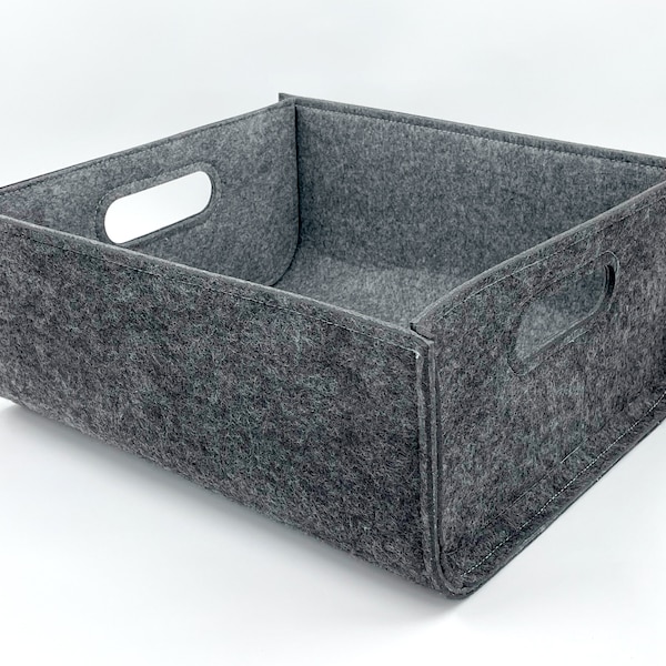 Felt Storage Box / Felt Storage Basket / Long Strong Storage Basket / Clothes storage / Possible in Custom Size