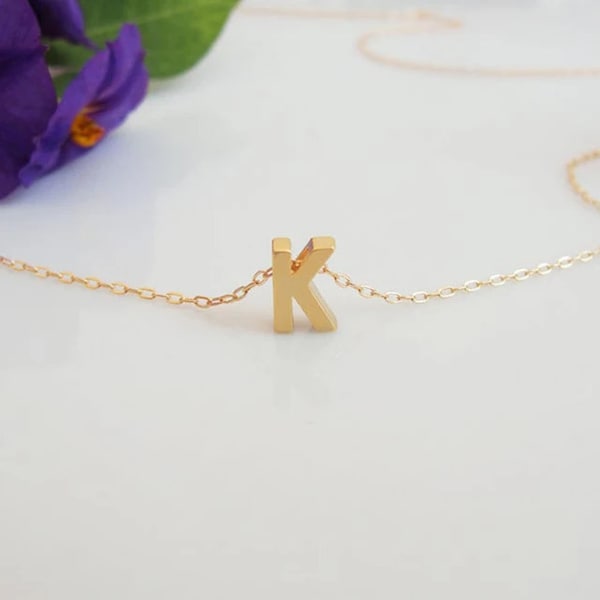 chain of letters | Name Initial Jewelry | Name Necklace | Personalized Necklace | Aminaka Jewelry | Desired engraving | gift for birthday |
