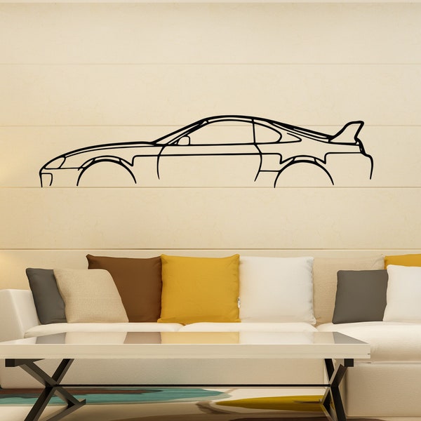 Décoration murale silhouette de voiture en métal | Art mural voiture | Décoration murale en métal pour voiture | Art mural silhouette de voiture - Cadeau pour homme de voiture - Cadeau pour les amateurs de voitures