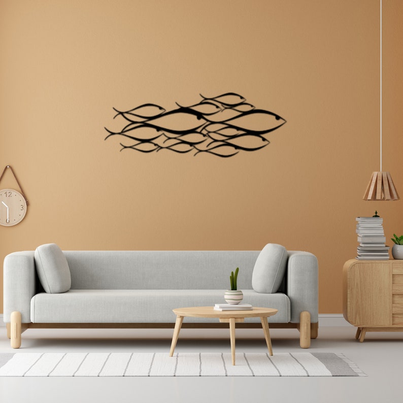 Metal Fish Wall Art Fish Family Decor Fish Wall Decor Etsy