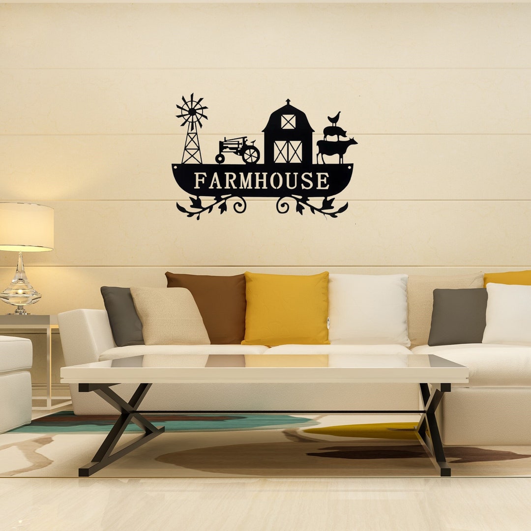Farm House Sign, Hanging Farm Sign, Metal Sign, Wall Art Wall Decor