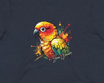 Splatterpaint Sun Conure T-shirt Mens Womens