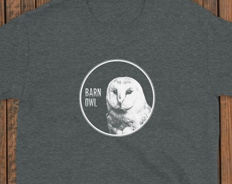 Schleiereule Portrait T-Shirt, Vogel Beobachtung Geschenk