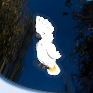 Umbrella Cockatoo Parrot Vinyl Bird Sticker