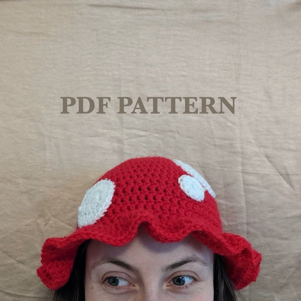PATTERN - Crochet Mushroom Tulip Hat