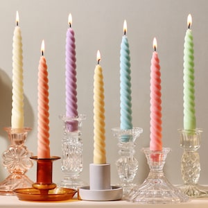 SPIRAL TAPER CANDLES / Long Candles / Taper Candles / Unique