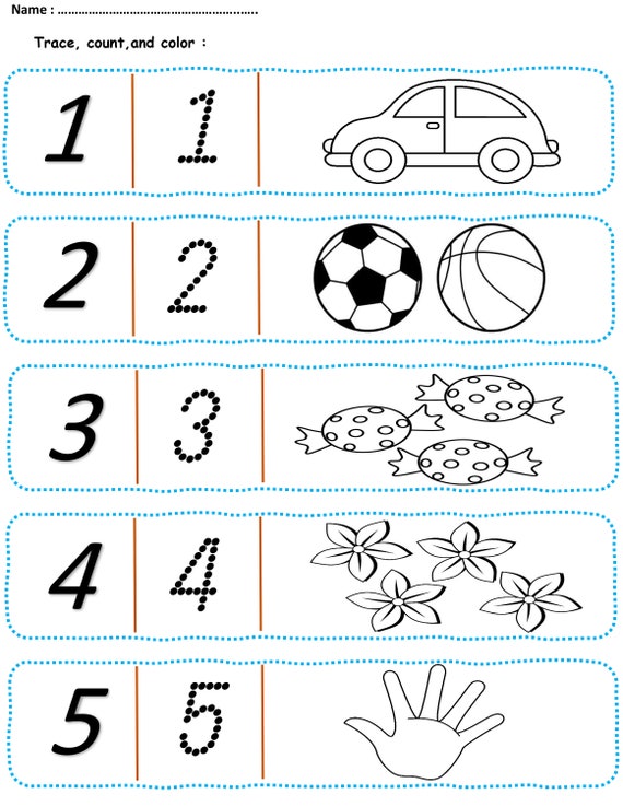 numbers from 1 to 10 count worksheets maths worksheets daycare etsy