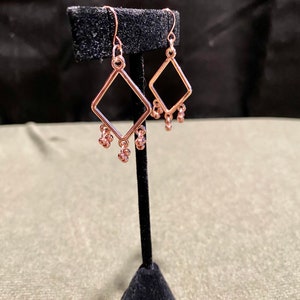 Geometric Rose Gold Earrings