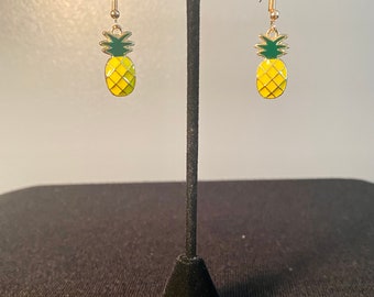 Gold Pineapple Earrings/Pineapple Jewelry