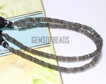 Natural Labradorite Flashy Fire Smooth Heishi Tyre Gemstone Beads, Labradorite Heishi Beads, Jewelry Making, Beads Strand