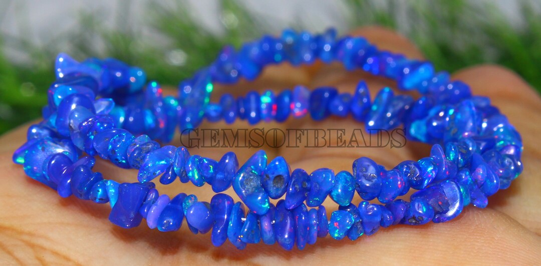 Lot De Perles En Opal Naturel Éthiopien Violet - 4/5 Mm - 16 Pouces - Pierres Lisses Non Taillées