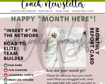 CANVA Coach Monthly Newsletter