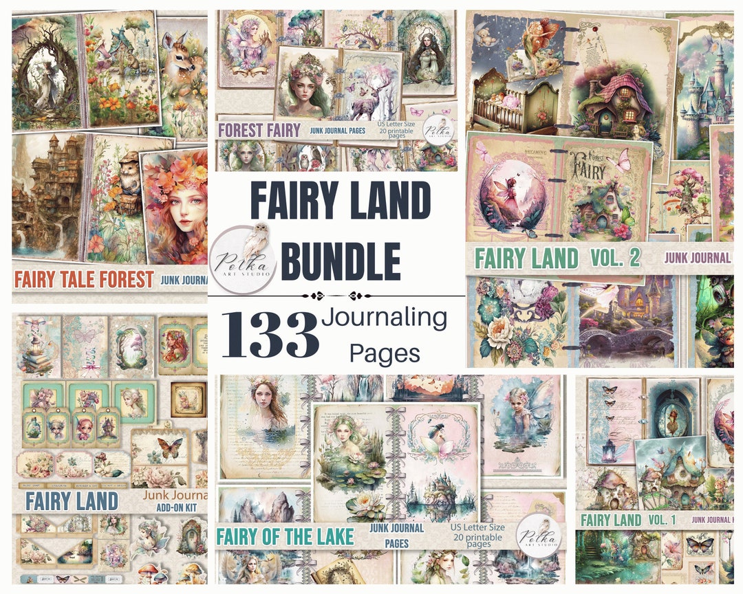 Fairy Land Junk Journal Mega Bundle: Printable Ephemera Kit (133 Pages ...