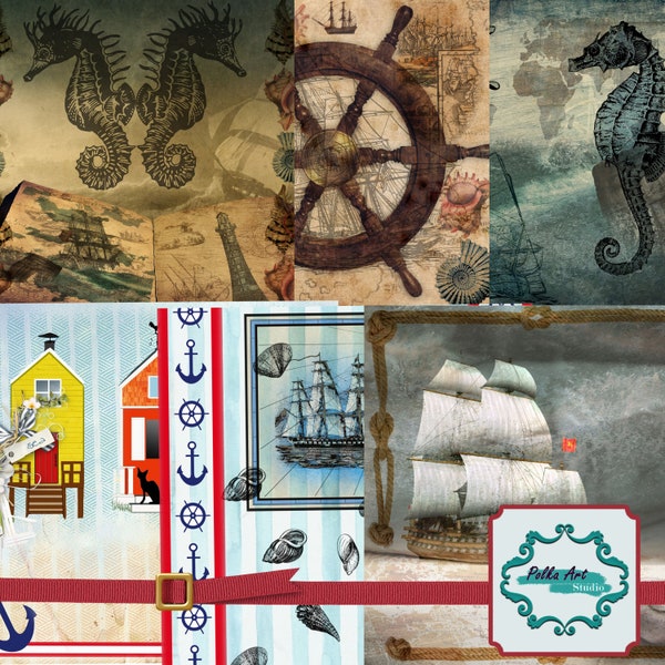 Decoupage Nautical Etsy