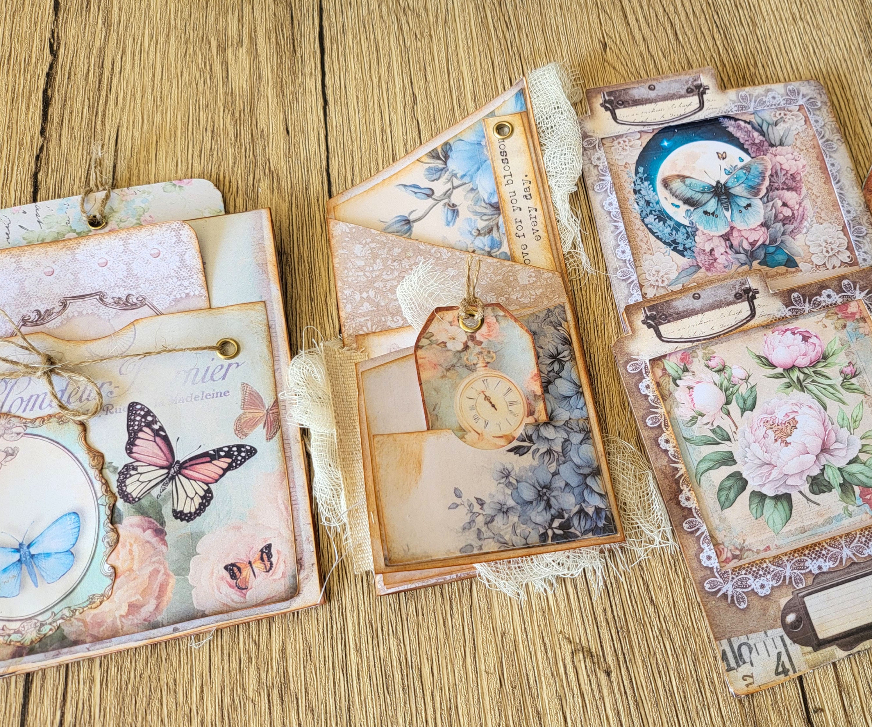 Vintage Ephemera Junk Journal Inserts Kit: Trifold, Tags, Labels ...