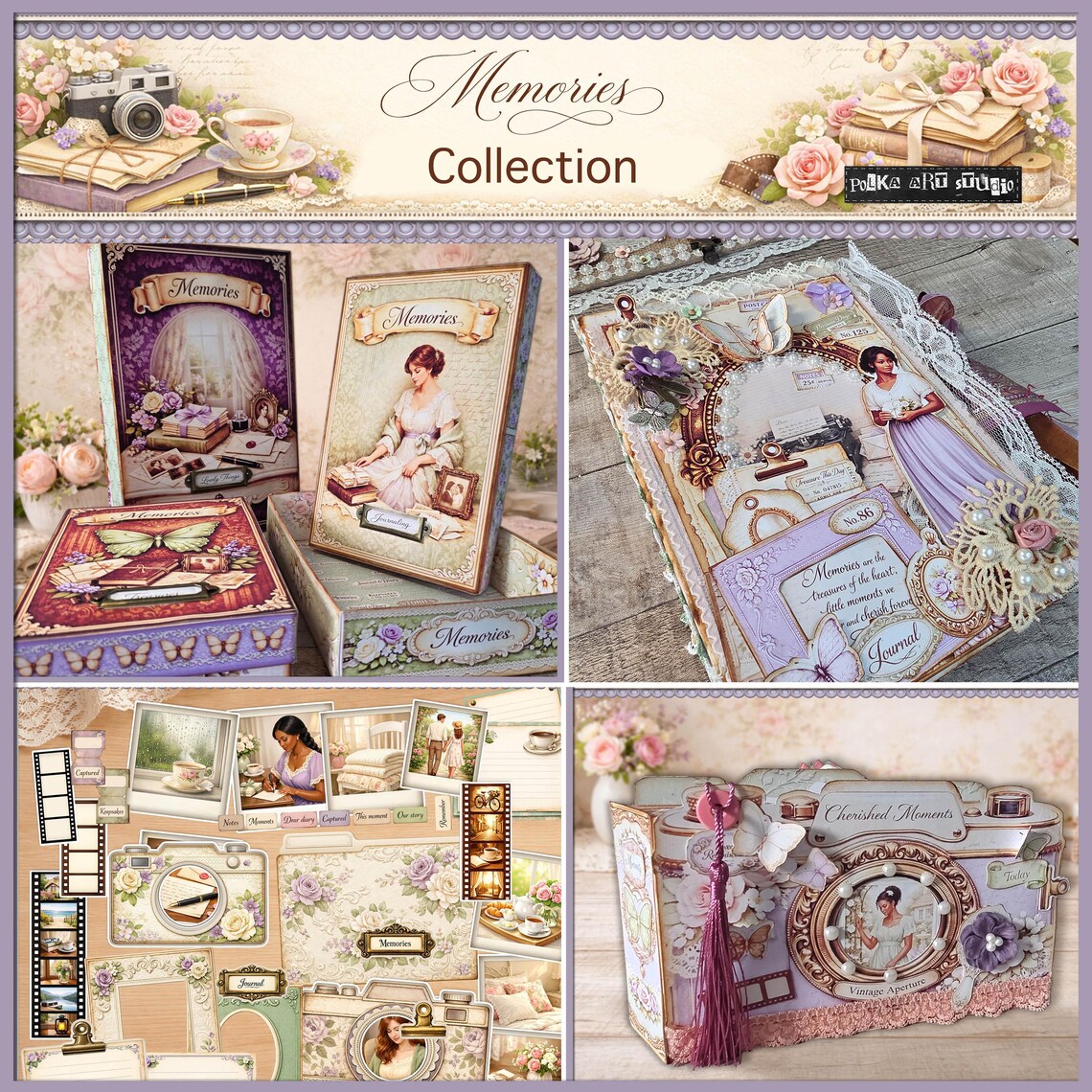 Memories Decorative Papers Kit – Printable Vintage Junk Journal Pages ...