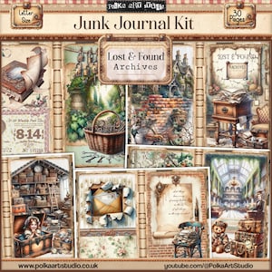 Diario digital vintage neutro: kit imprimible de diario vintage, páginas vintage shabby chic, material efímero para manualidades y diarios
