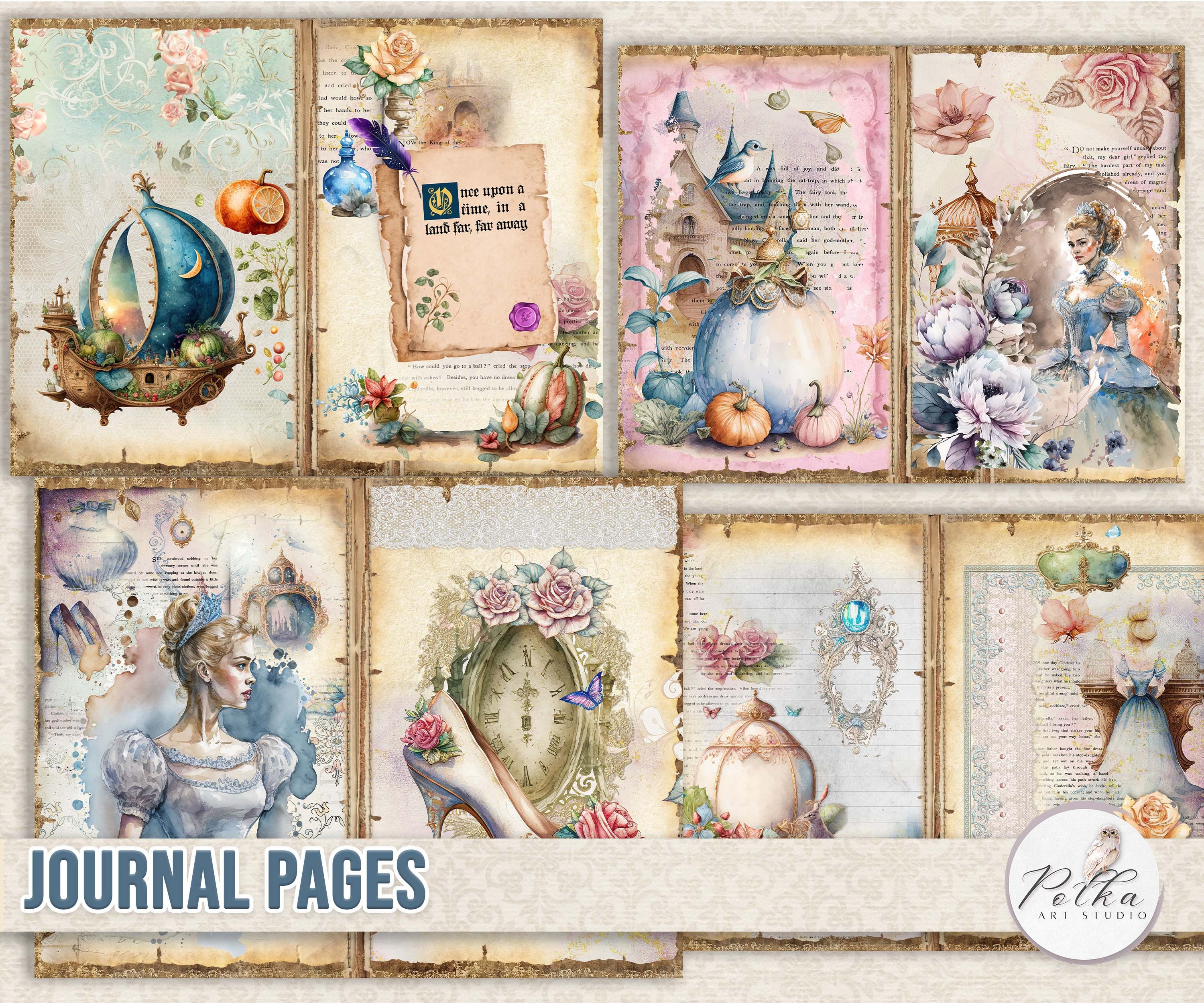 Fairy Tale Junk Journal Kit: Printable Scrapbooking Papers (digital ...