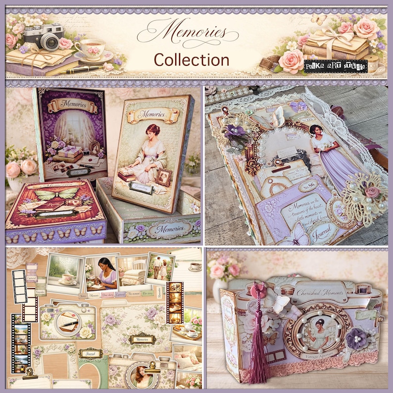 Memories Decorative Elements Kit, Shabby Chic Junk Journal ...