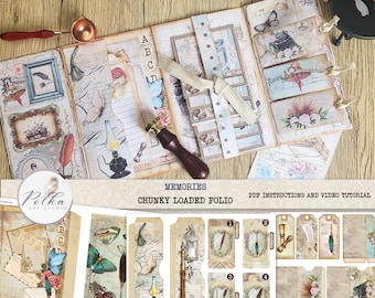 Junk Journal Chunky Loaded Folio: Vintage Ephemera (Digital Download)