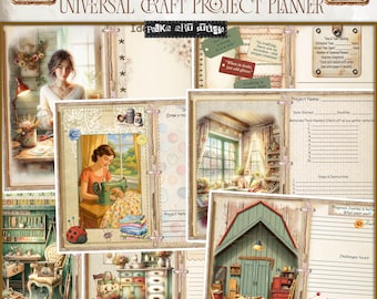Vintage Crafting Planner: Junk Journal Kit (Digital Download)