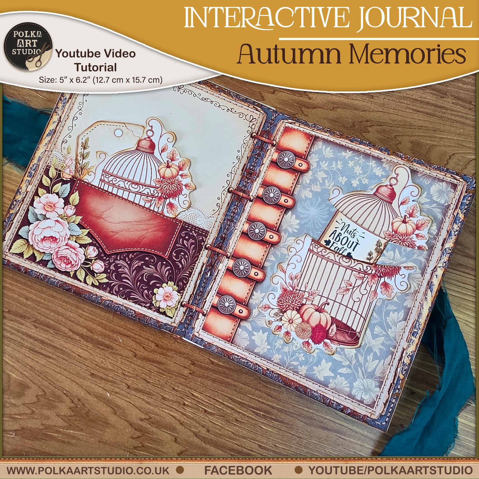 Autumn Junk Journal Booklet Project: Interactive Fall Scrapbook ...