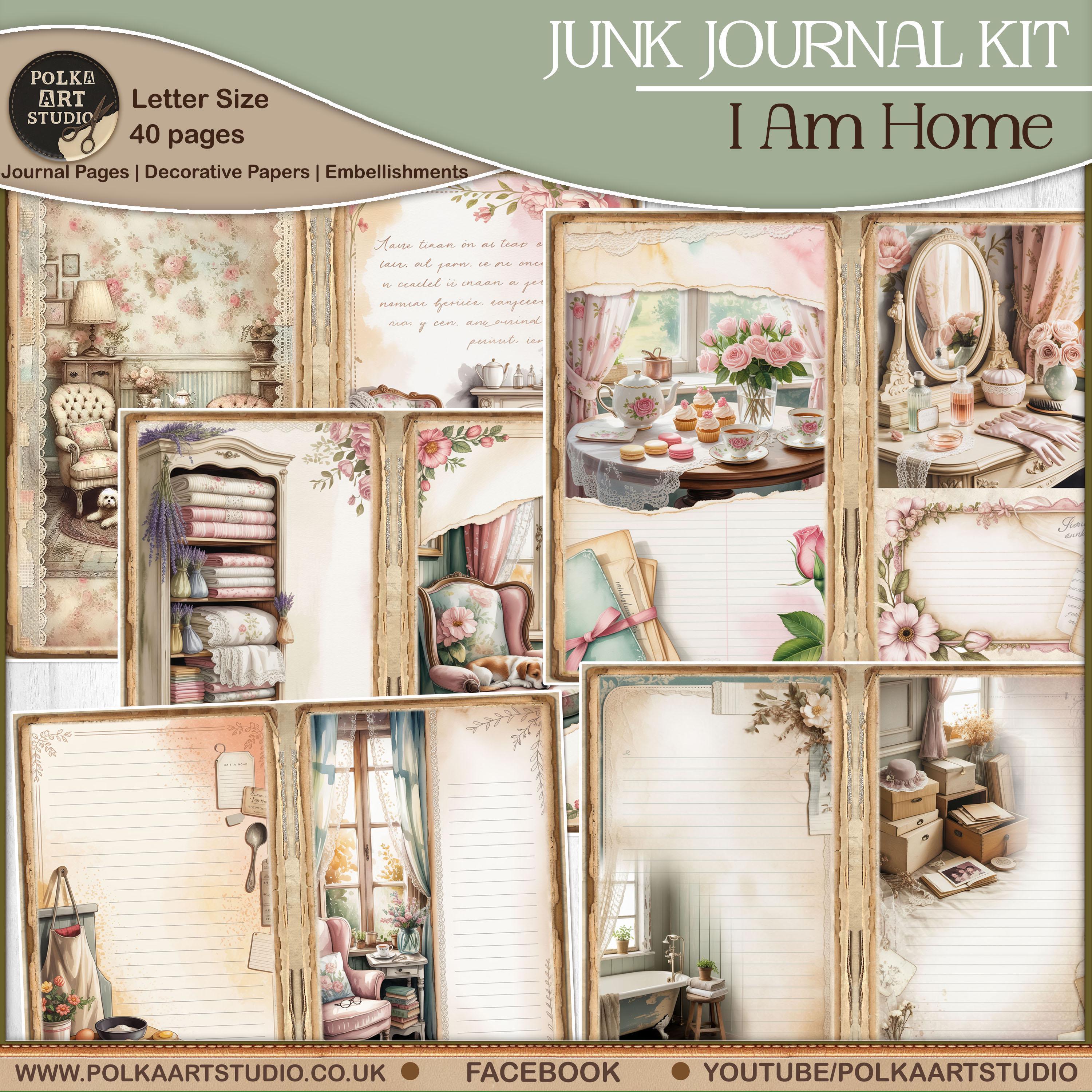 Cottagecore Junk Journal Kit: Shabby Chic Ephemera, Printable Pages ...