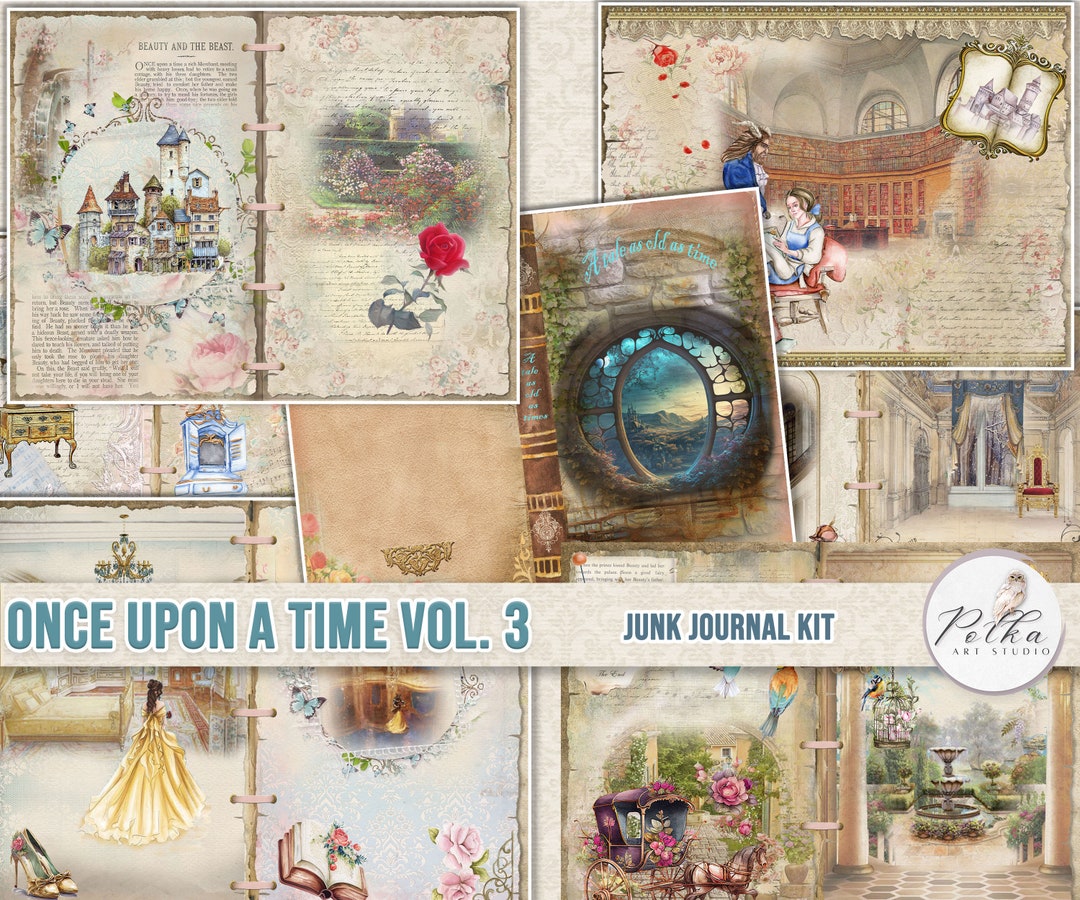 Junk Journal Kit, "a Tale as Old as Time" Fairy Tale Journal Pages ...