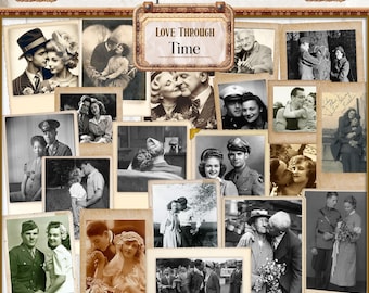 Vintage Couples Ephemera: Printable Junk Journal Snippets (PDF/JPEG)